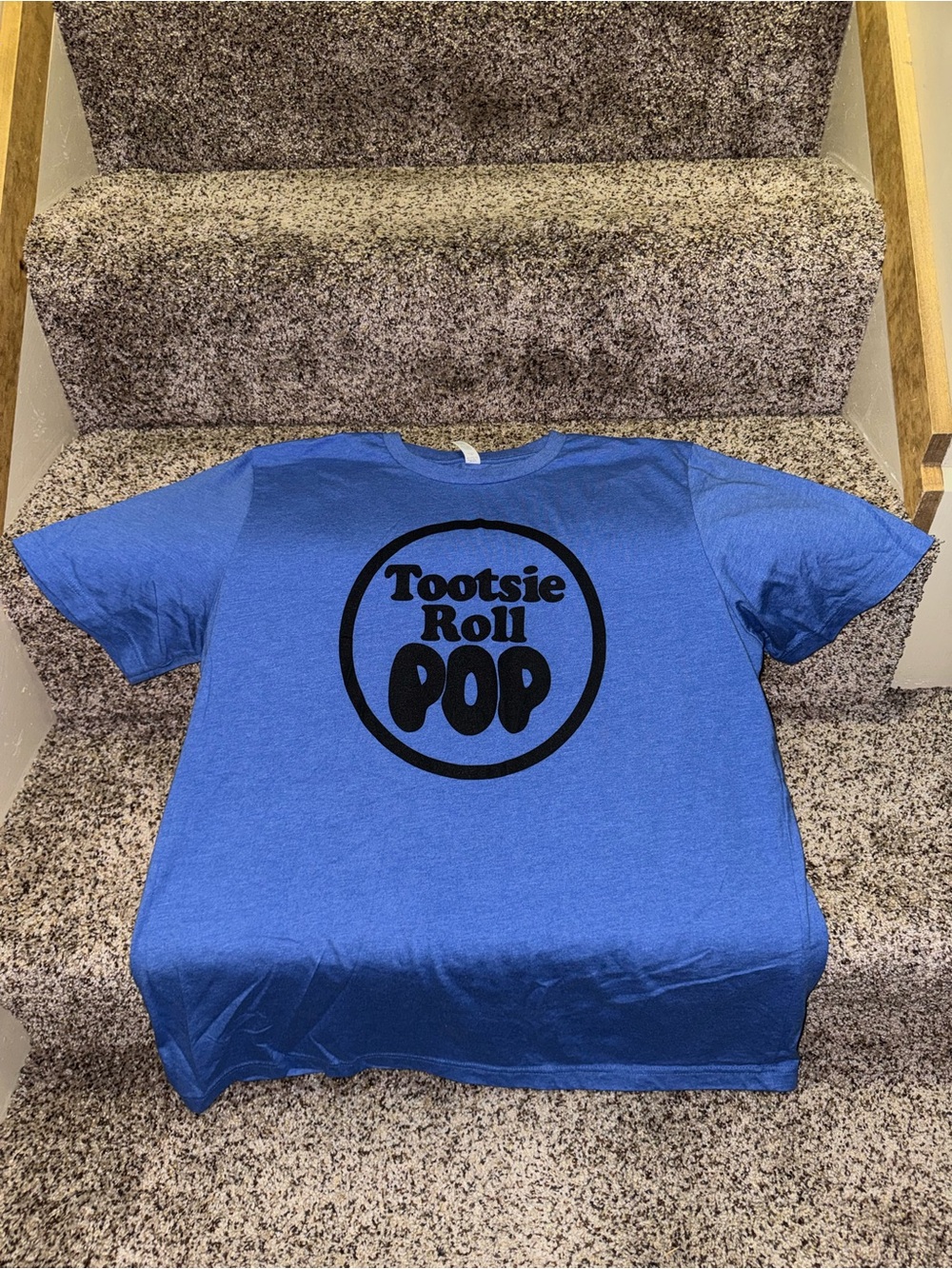Bella + Canvas Unisex “Tootsie Roll Pop” Blue T-shirt